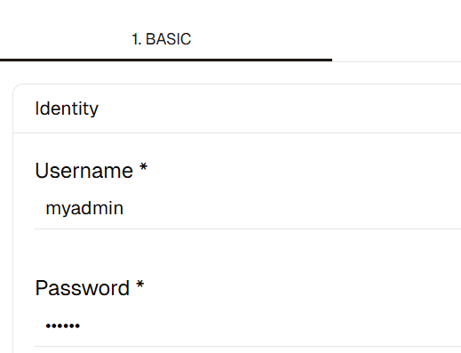 Add User Basic Section
