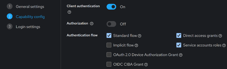 Create Client Step 2