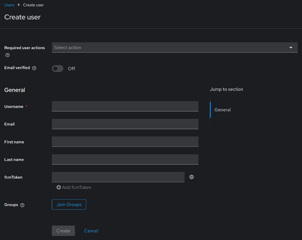 Create User Form