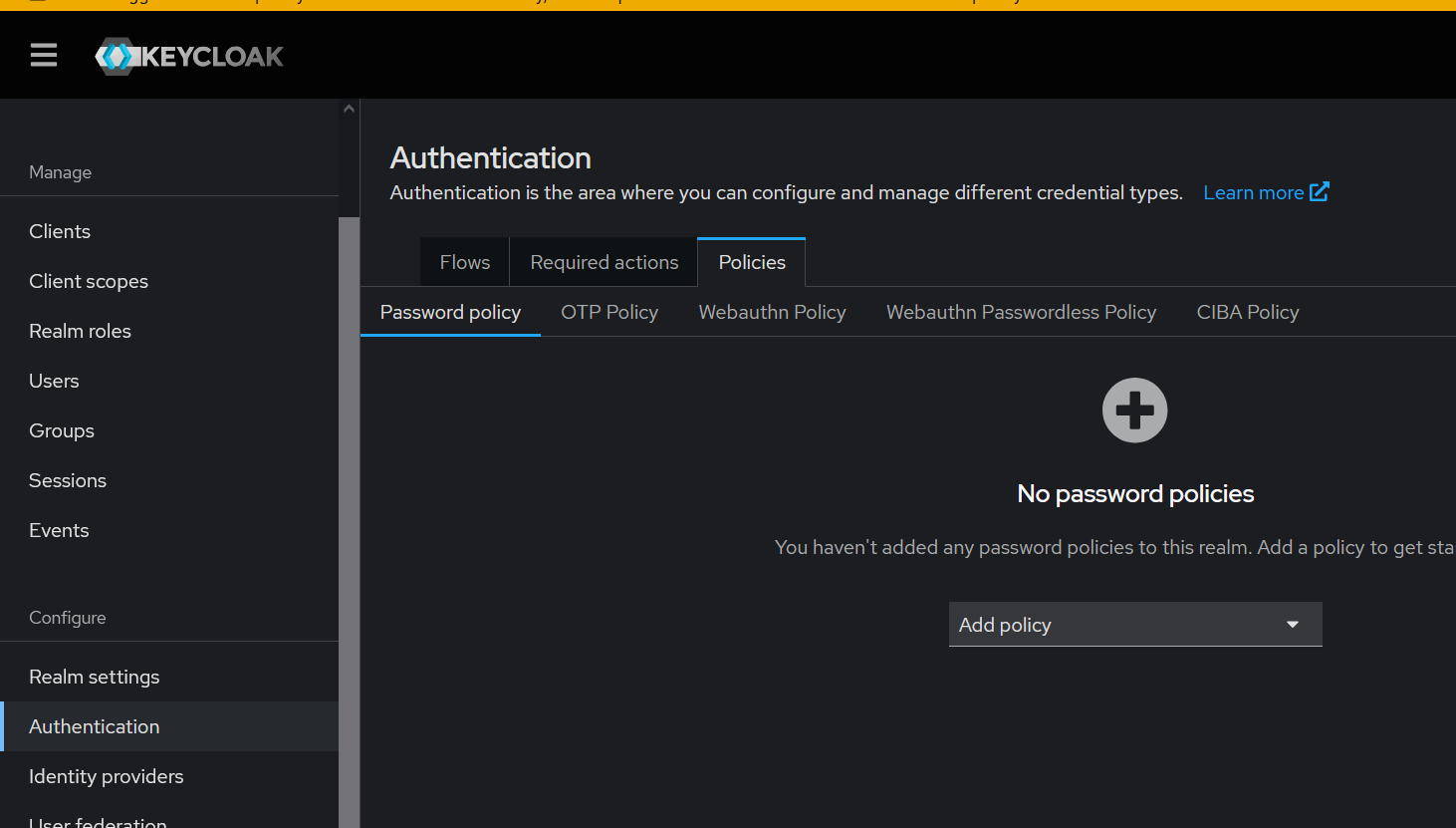 Password Policy Setting